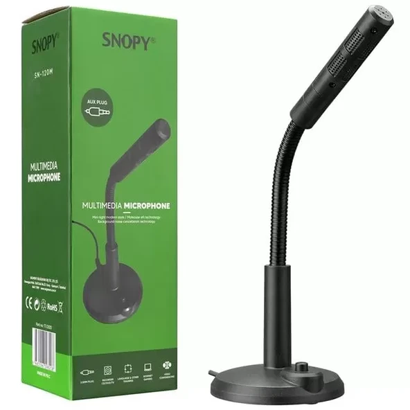 Snopy Sn-120M Siyah Masaüstü Pc Mikrofon ürün görseli 1
