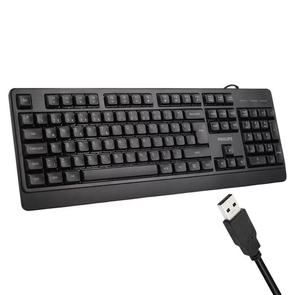 Spk6247B Usb 1.2 Metre Kablolu Klasik Siyah Numpadli Türkçe Q Klavye ürün görseli 1
