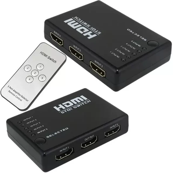 Pm-8342 5 Giriş 1 Çıkış Hdmı 2.0 4K@60Hz Switcher Toplayıcı Kumandalı ürün görseli 1