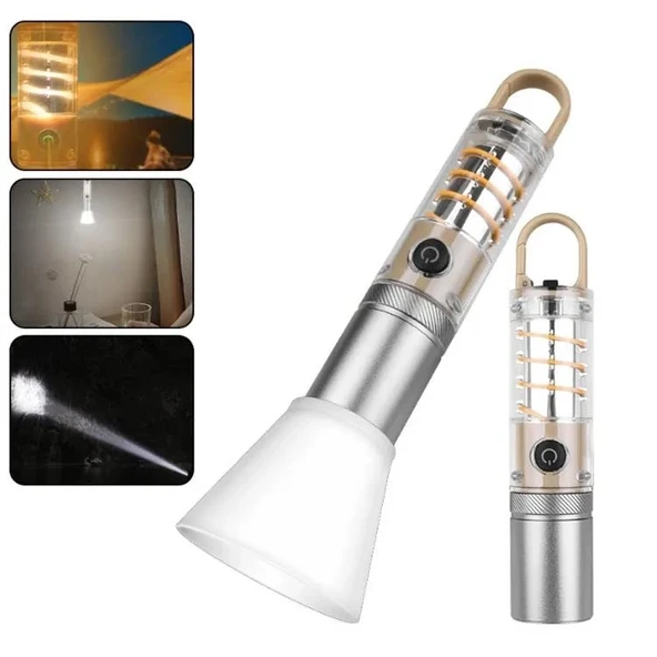 Peakstar Ps-8915 10W Zoomlu Led Özellikli Şarjlı Kamp El Feneri ürün görseli 1