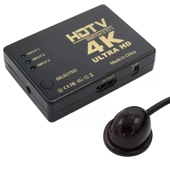Fully G-538N 4K Hd Destekli 3 Port Uzaktan Kumandalı Hdmı Switch Çoğaltıcı ürün görseli 1