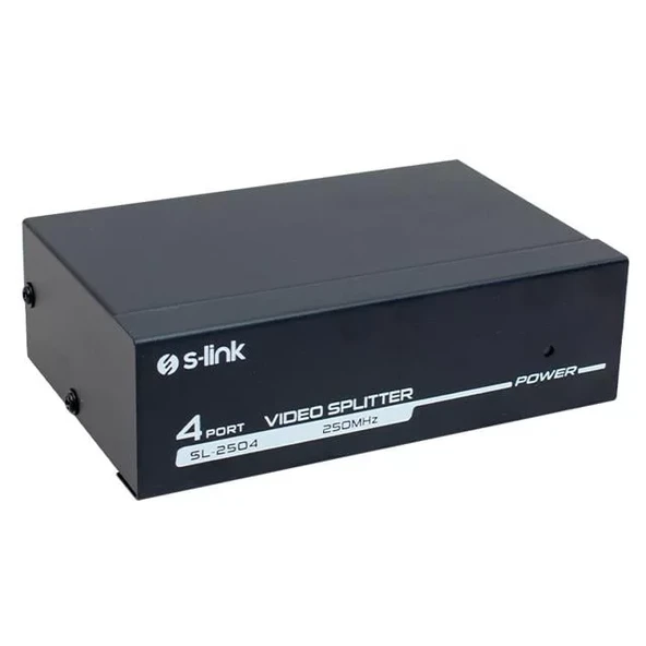 S-Link Sl-2504 4 Port 250 Mhz Monitör Çoklayıcı Vga Splitter Dağıtıcı ürün görseli 1