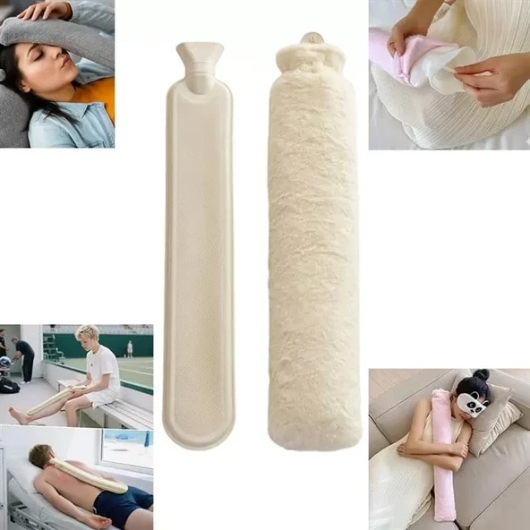 Sn-29910 Peluş Kılıflı Yumuşak Dokulu Uzun 76 Cm 2500 Ml Kapasiteli Sıcak Su Torbası ürün görseli 1