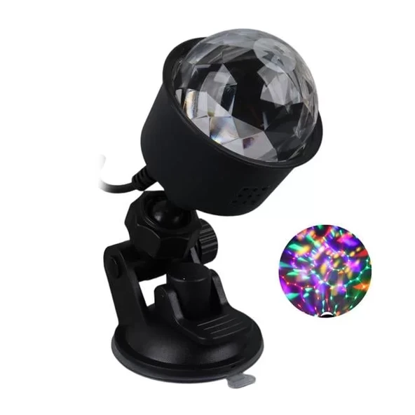 Ledx Al-Kx-6889 Projeksiyon Atmosferli Usbli 4 Watt Şarjlı Sihirli Rgb Led Disko Topu ürün görseli 1