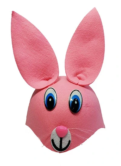 Pembe Renk Kulaklı Tavşan Şapkası Hayvan Şapkası ürün görseli 1