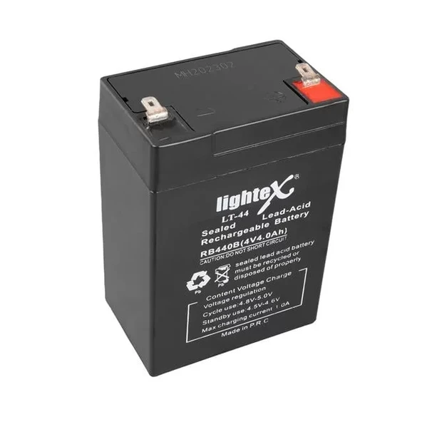 Lightex Lt-44 4Volt 4.0Amper Kuru Işıldak Aküsü ürün görseli 1
