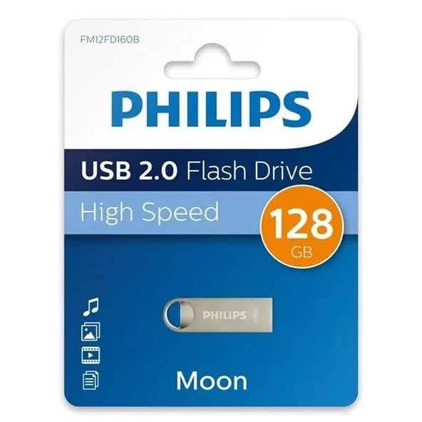 Fm12Fd160B/00 128Gb Moon Klasik Gümüş Usb 2.0 Metal Flash Bellek ürün görseli 1