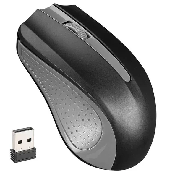 Everest Sm-537 Usb Siyah-Gri 2.4Ghz 1600Dpı Kablosuz Optik Mouse 5 Metre Menzilli ürün görseli 1