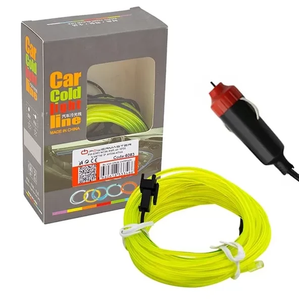 5 Metre 5 Volt Usb Adaptörlü Neon Parlak (Florasan) Yeşil İp Aydınlatma Pm-6083 ürün görseli 1