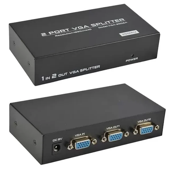 2 Port 250 Mhz Vga Splitter Dağıtıcı ürün görseli 1