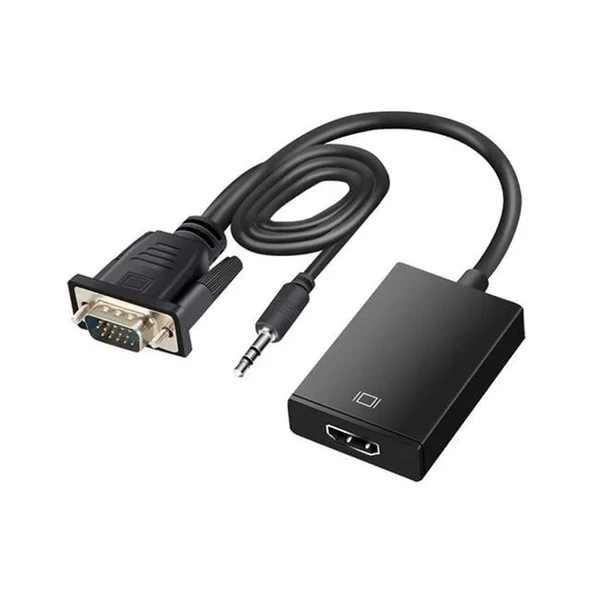 Fully G-537K Vga To Hdmı Çevirici Adaptör 3.5 Mm Ses Girişli ürün görseli 1