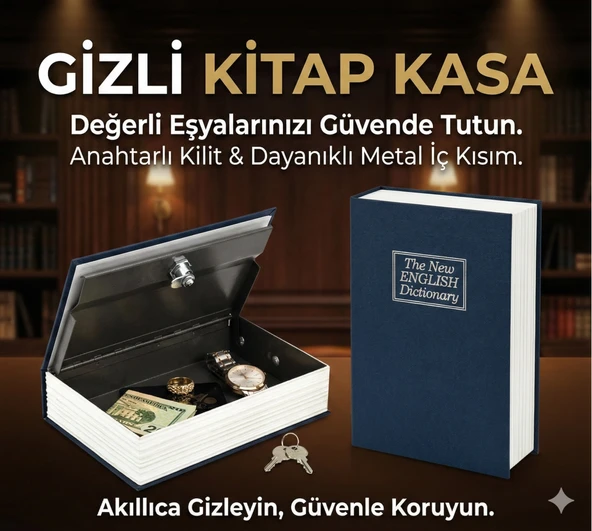 Kitap Görünümlü Gizli Kasa - Resim 4