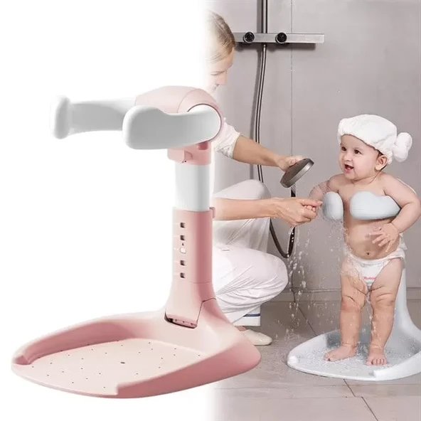 Sn-29260 Pembe Bebek Banyo Yardımcısı - Boy Ayarlı Ayaklı Yıkama Standı ürün görseli 1