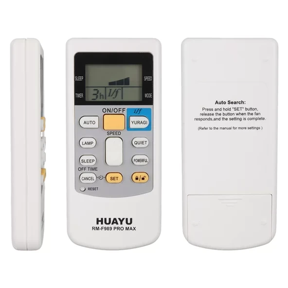 Huayu Rm-F989 Universal Lcd Ekranlı Akıllı Vantilatör Kumandası ürün görseli 1