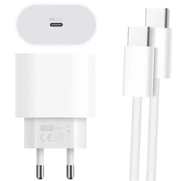 Rxs27 20W Type-C Şarj Adaptörü - Kablo Seti (Apple 15 Pro-Pro Uyumlu) ürün görseli 1
