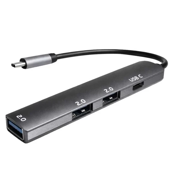 Fully S-802K 4'Ü 1 Arada Usb-A Type-C Hub Dönüştürücü Alüminyum Gövde İnce Tasarım ürün görseli 1
