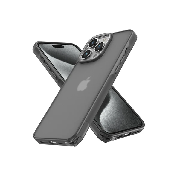 Newface Apple iPhone 13 Pro Max Kılıf Elegant Kapak - Titan Gri ürün görseli 1