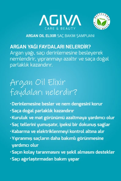 Argan Yağlı Şampuan-500ML - Resim 5