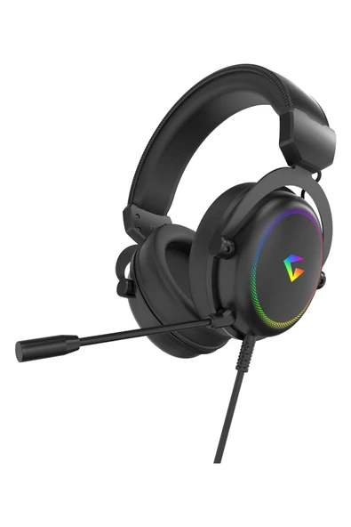GAMEAGLE Auralis 7.1 RGB Kablolu Mikrofonlu Profesyonel Oyuncu Kulaklığı Siyah ürün görseli 1