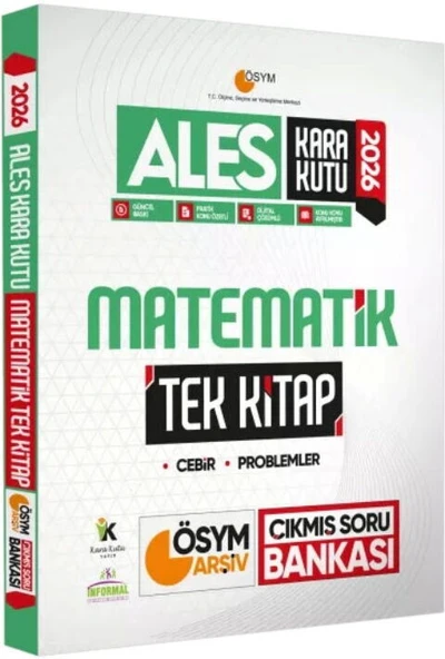 İnformal Yayınları 2026 ALES Kara Kutu Matematik TEK KİTAP ÖSYM Arşiv Çıkmış Soru Bankası ürün görseli 1