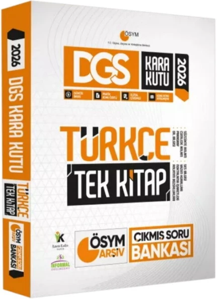 İnformal Yayınları 2026 DGS Kara Kutu Türkçe TEK KİTAP ÖSYM Arşiv Çıkmış Soru Bankası ürün görseli 1