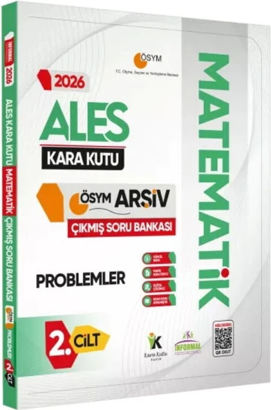 İnformal Yayınları 2026 ALES Matematik Kara Kutusu Problemler ÖSYM Çıkmış Soru Bankası 2. Cilt ürün görseli 1