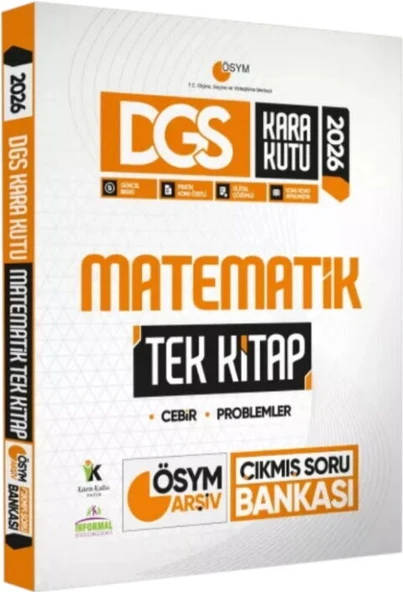 İnformal Yayınları 2026 DGS Kara Kutu Matematik TEK KİTAP ÖSYM Arşiv Çıkmış Soru Bankası ürün görseli 1