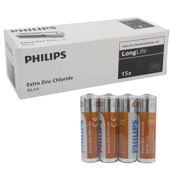 Extra Zinc-Carbon Kalın Saat Kalem Pili Aa (60'Lı Paket) ürün görseli 1