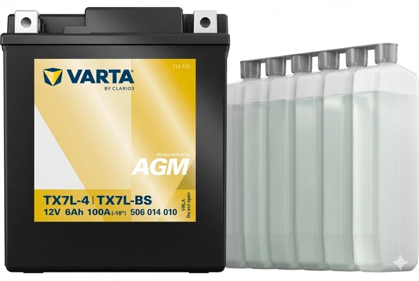 Varta Gold AGM TX7L-BS (12V 6Ah) Motosiklet Aküsü Yeni ürün görseli 1