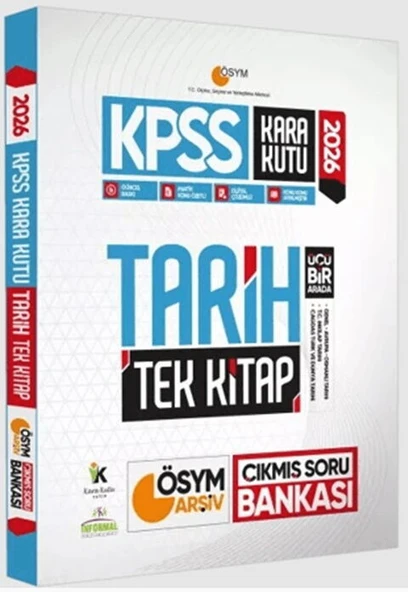 İnformal Yayınları 2026 KPSS Kara Kutu Tarih TEK KİTAP ÖSYM Arşiv Çıkmış Soru Bankası ürün görseli 1