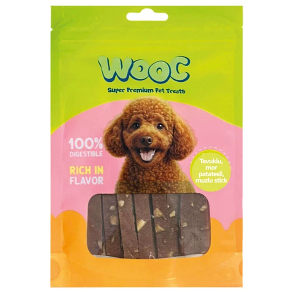 Wooc Tavuklu, Mor Patatesli ve Muzlu Köpek Ödülü 75 Gr ürün görseli 1