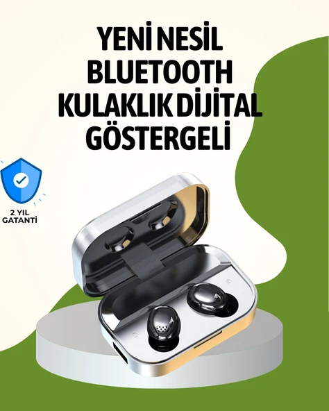 Gerçek Kablosuz Kulaklık – Bluetooth 5.0, Şarj Kutulu, Parmak İzi Kontrollü ürün görseli 1