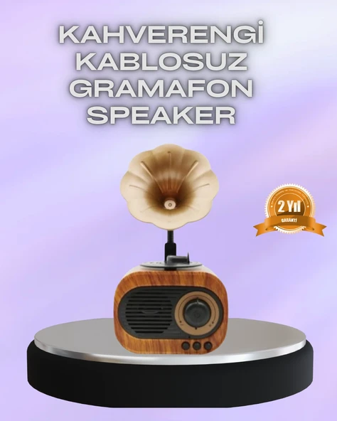 Taşınabilir Mini Retro Radyo Bluetooth Hoparlör USB SD AUX Destekli ürün görseli 1