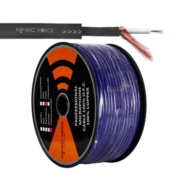Magicvoice Mi̇Krofon Kablosu Mono 1. Kali̇Te 100 Metre Mor ürün görseli 1
