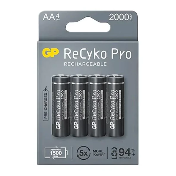 Gp Recyko Aa 2000 Mah Şarjlı 4'Lü Pil ürün görseli 1