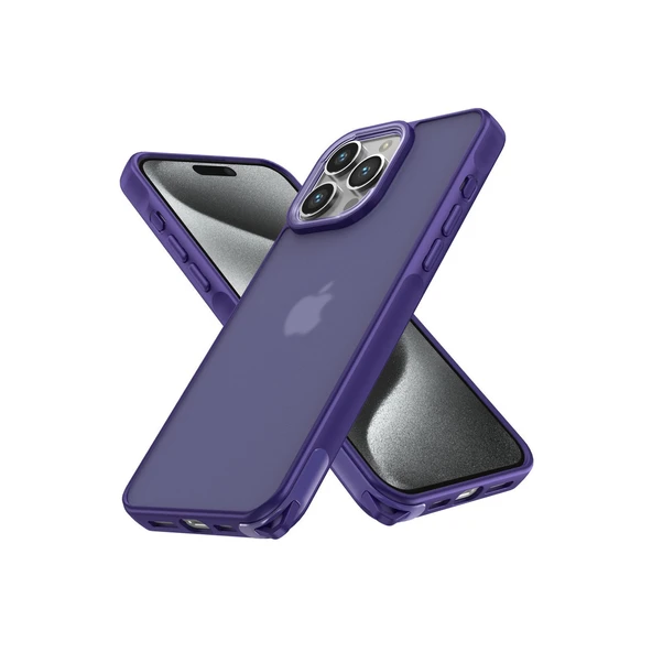 Newface Apple iPhone 13 Pro Max Kılıf Elegant Kapak - Derin Mor ürün görseli 1