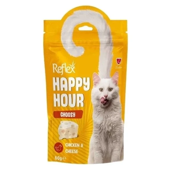Reflex Happy Hour Tavuk Etli ve Peynirli Seçici Kediler için Kedi Ödülü 60 Gr ürün görseli 1
