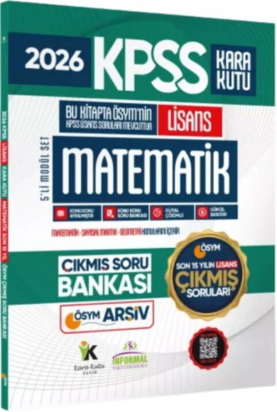 İnformal Yayınları 2026 KPSS Matematik FULL Lisans Son 15 Yıl ÖSYM Çıkmış Soru Bankası ürün görseli 1