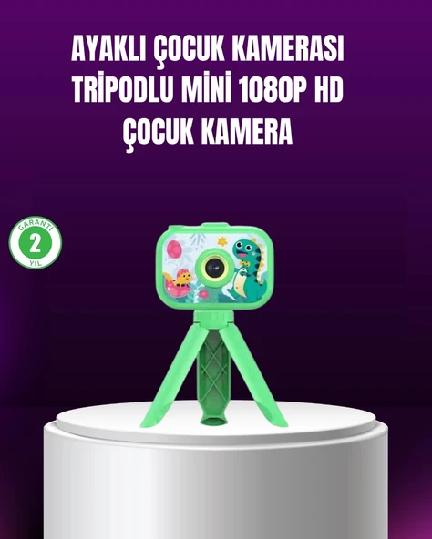 1080P HD Çocuk Vlog Kamerası – Tripod ve Eğitici Oyunlarl ürün görseli 1