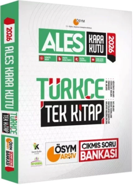 İnformal Yayınları 2026 ALES Kara Kutu Türkçe TEK KİTAP ÖSYM Arşiv Çıkmış Soru Bankası ürün görseli 1