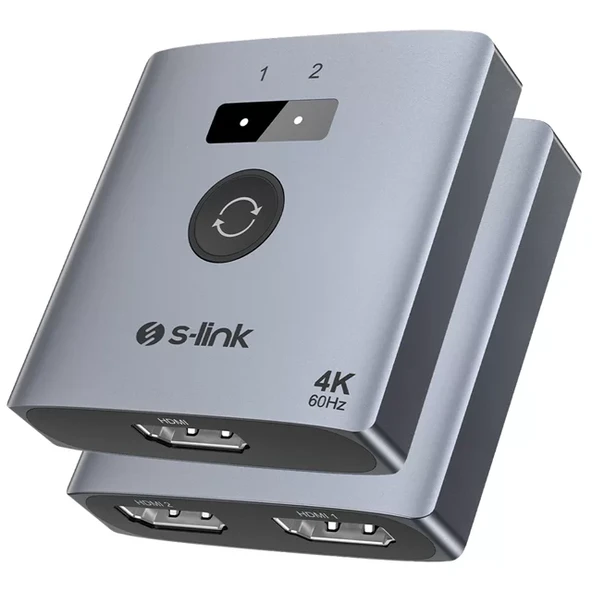 S-Link Sl-Lu602 2-Port 4K 60Hz Hdmı Çift Yönlü (Bi-Directional) Akıllı Switch ürün görseli 1