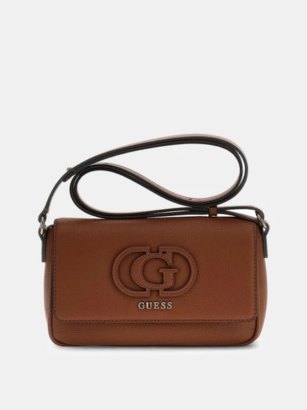 Guess Isola Dönüştürülebilir Kapaklı Çapraz Askılı Kadın Kahverengi Omuz Çantası HWBG9905210-COG ürün görseli 1