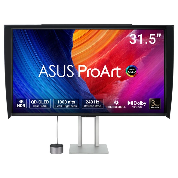 ASUS ProArt PA32UCDMR-K 31.5 QD-OLED 3840x2160 0.1ms 240Hz 250cd Thunderbolt DP HDMI USB-C Hoparlör VESA 3YIL ürün görseli 1