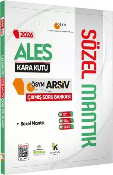 İnformal Yayınları 2026 ALES Sözel Mantık Kara Kutu ÖSYM Çıkmış Soru Bankası ürün görseli 1