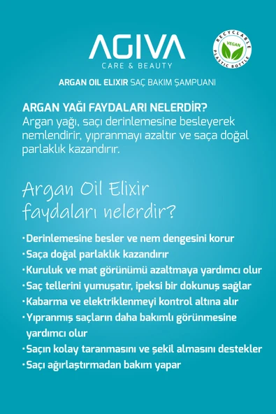 Argan Yağlı Şampuan-1000ML - Resim 5