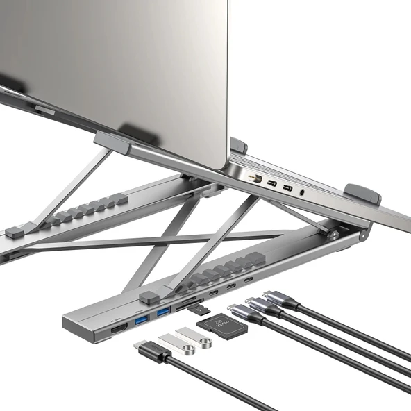 UNITEK KATLANABİLİR NOTEBOOK STANDI VE DOCKING STATION (D1137AGY01) - Resim 6