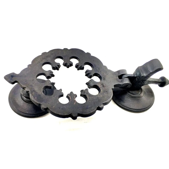 Antika Tarz Dekoratif Pirinç Osmanlı Kapı Tokmağı, Taktak - 265x75mm, Oksit ürün görseli 1