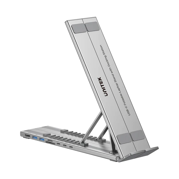 UNITEK KATLANABİLİR NOTEBOOK STANDI VE DOCKING STATION (D1137AGY01) - Resim 3