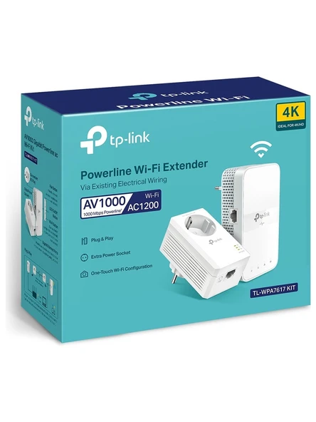 TP-Link TL-WPA7617KIT 300 Mbps Powerline Adaptör - Resim 3