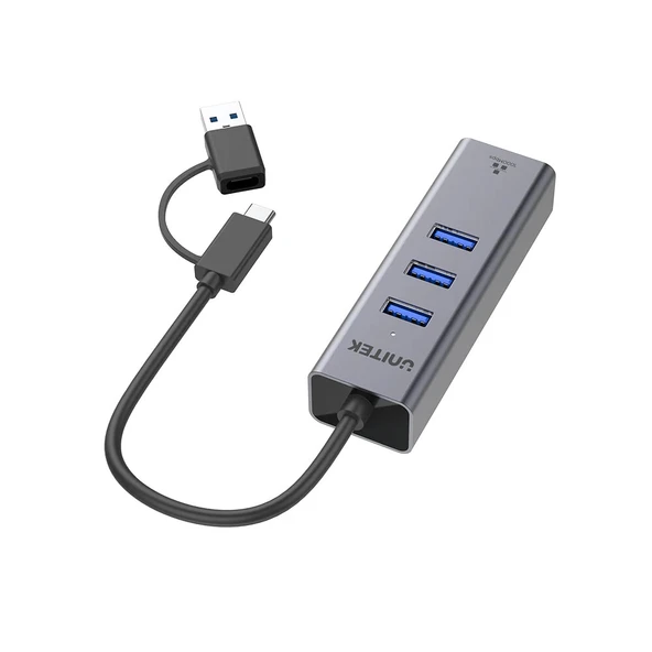 UNITEK 4-IN-1 ETHERNET HUB (Y-3088B) - Resim 2